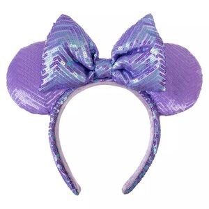 Disney Minnie Mouse Sequin Ear Headband For Adults – Lavender